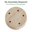 Table basse ronde de 34,6 po - Finition grain de bois moderne pour les petits salons-816275227