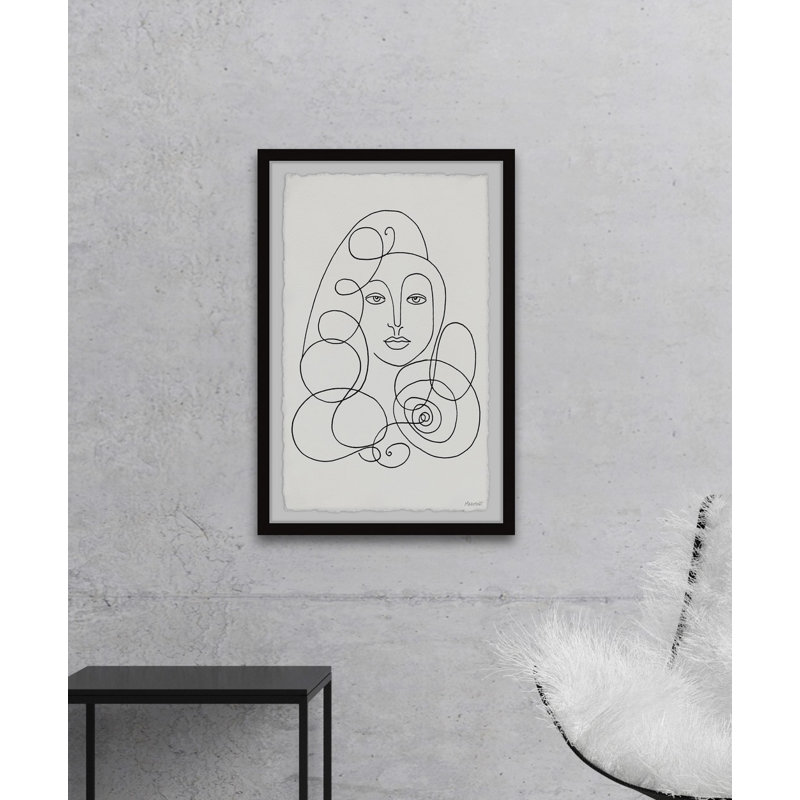 « ondulé et courbé »-cadre photo, reproduction d’art sur papier, H 18 po x l 12 po x P 1,5 po