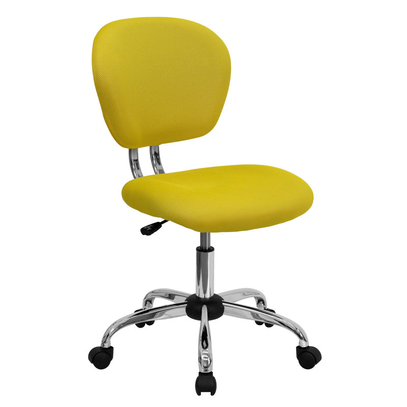 Chaise de bureau Beverly, Maille jaune