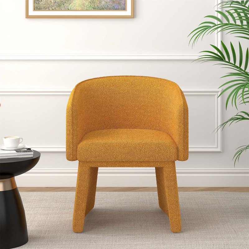 Chaise de charme charmante et moderne avec une utilisation polyvalente et un confort supérieur, Tissu orange