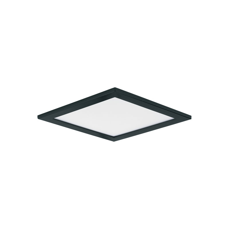 Plafonnier Methel, Noir, H 0,5 po x l 7 po x P 7 po
