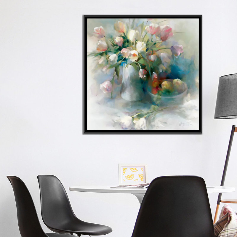 « preto », reproduction sur toile, H 18 po x l 18 po x P 1,5 po, Toile avec cadre noir, Pas de tapis