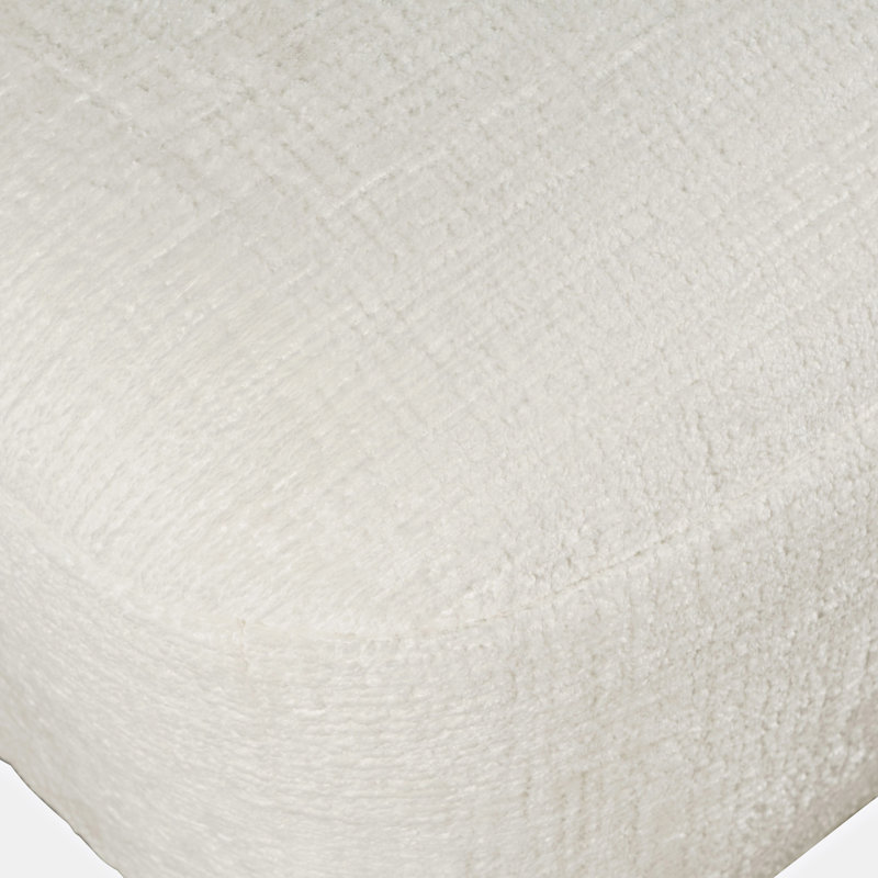 Ilmie Upholstered Swivel Slipper Chair, Snow 