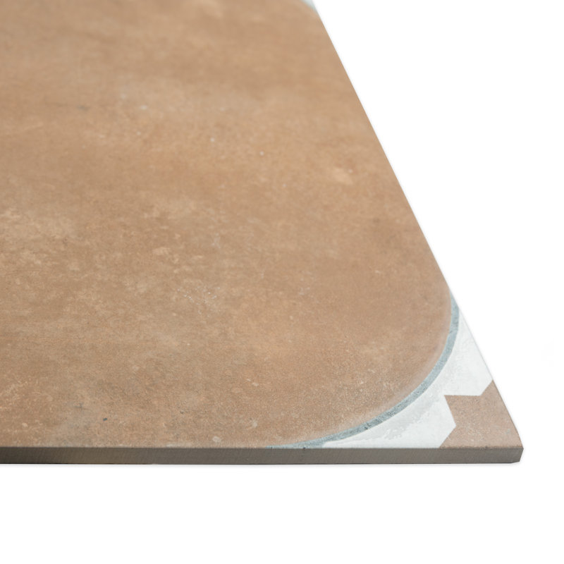 Tetuan 17-3/8" x 17-3/8" Porcelain Moroccan Wall & Floor Tile, Brown