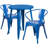 Duluth 30'' Round Metal Indoor-Outdoor Table Set with 2 Arm Chairs-24678679-24678687