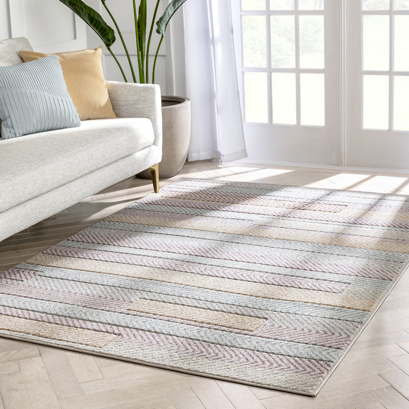 Whoa! Chevron Synthetic Area Rug, Rectangle 120 x 160cm