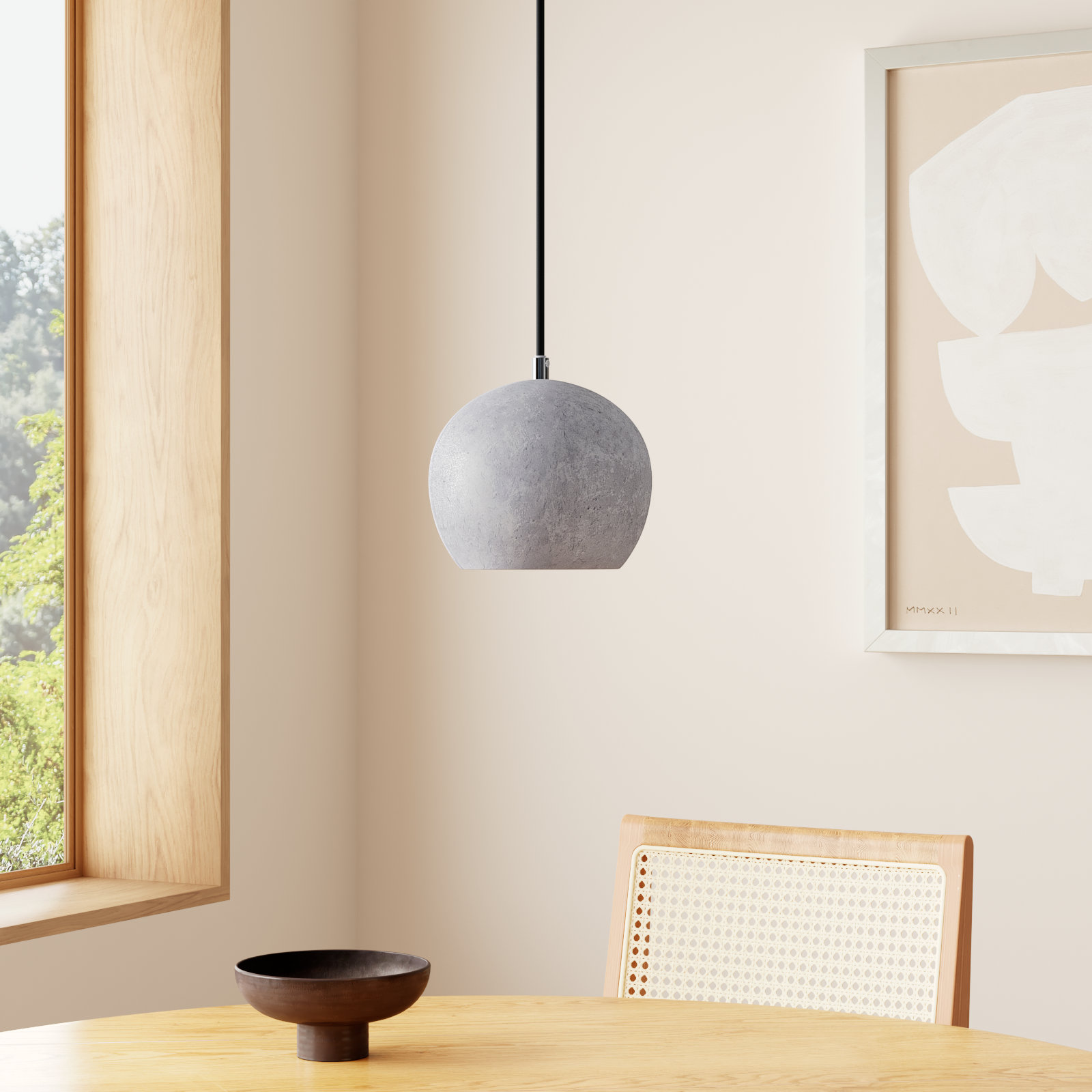 Campo Dimmable Concrete Single Light Pendant