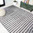 Perrigo Modern Offset Stripe Black/Ivory Indoor/Outdoor Rug-1714944081