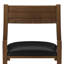 Chaise de jeu en bois et rembourrée Gillette, ensemble de 4, brun