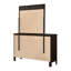 Commode 6 tiroirs avec miroir cappuccino