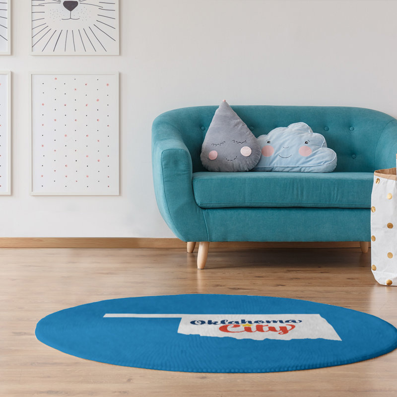 Chenille Indoor Rug, Round 5'