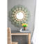 Miroir médaillon en fer forgé élégant et tentation florale