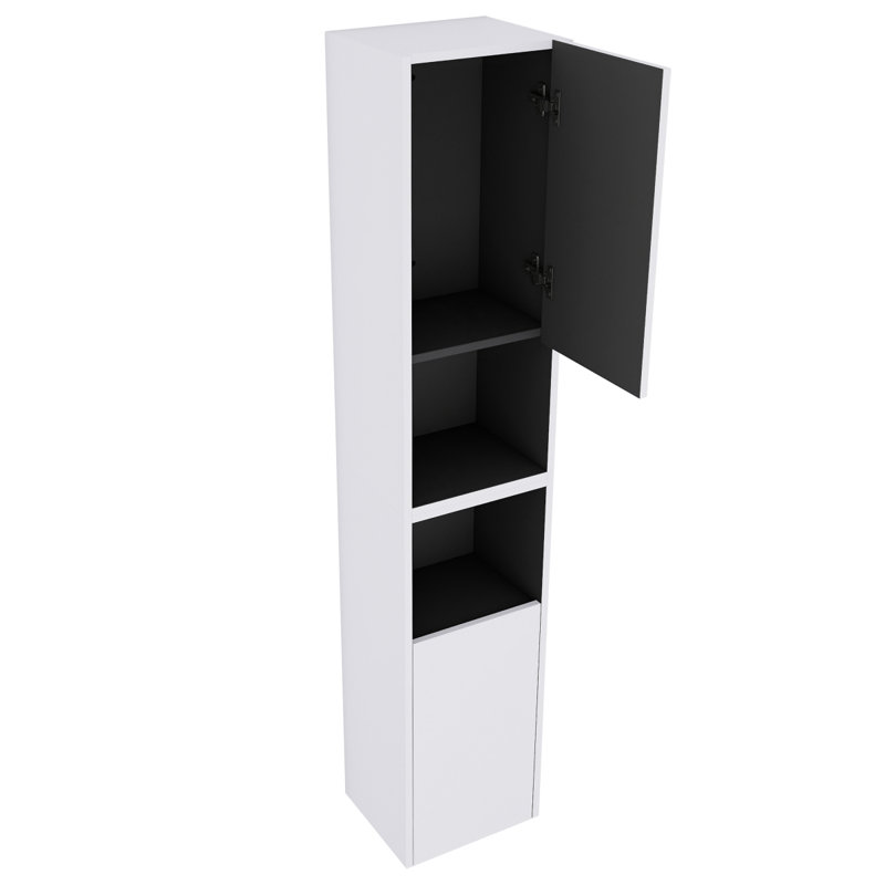 12" Bathroom Side Cabinet,2-Soft Close Doors,Float Mounting Design,12*2(KD-Packing)