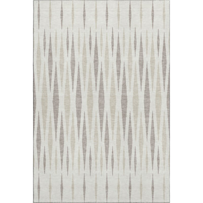 Premium Machine Washable Prisco Ivory Rug