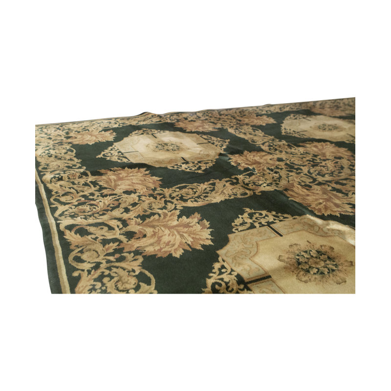 Hand-Knotted High-Quality Black Area Rug