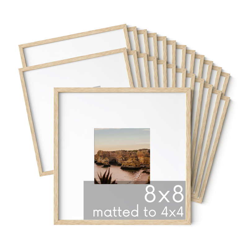 Ensemble de 25 cadres carrés Haus et Hues, Beige, L 8 po x H 8 po