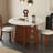 White&Walnut Round Sintered Stone Dining table-375124524