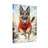 Animals German Shepherd In Red Sweater Winter Scene