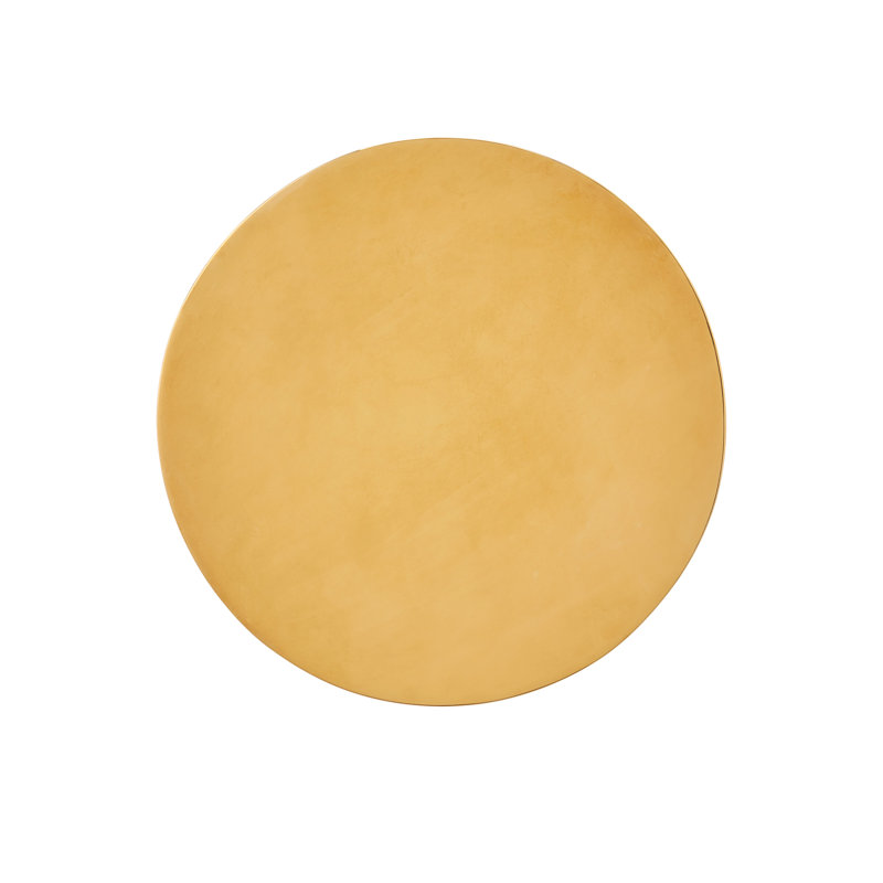 Lemy End Table, Polished Brass