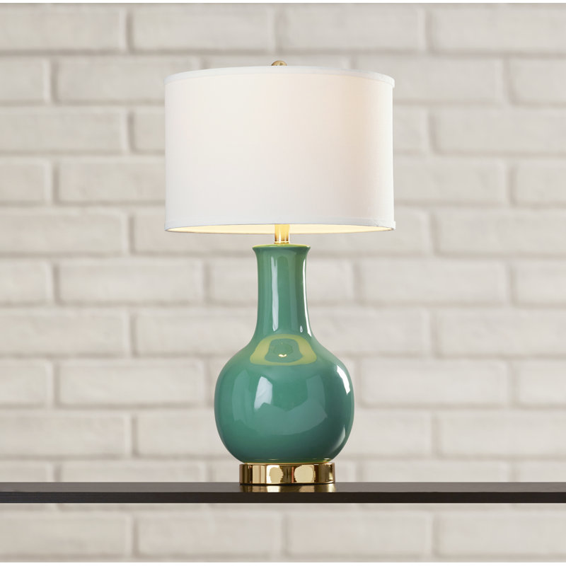 SantaAna Ceramic Table Lamp, Emerald