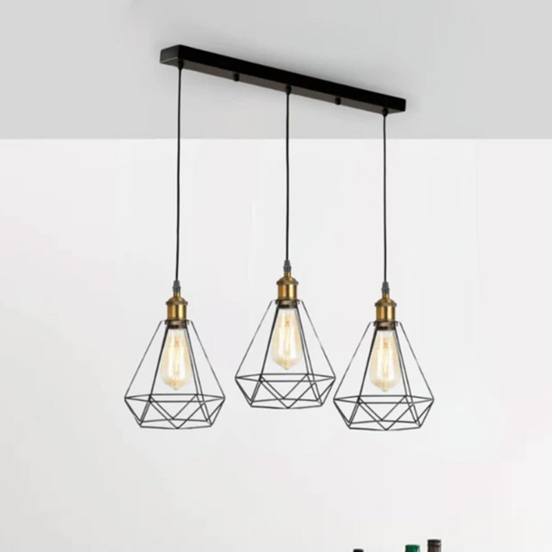 Gamada 3 - Light Kitchen Island Pendant, Rustic Red