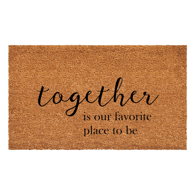 Natural Coir and Vinyl Rectangular Outdoor Door Mat