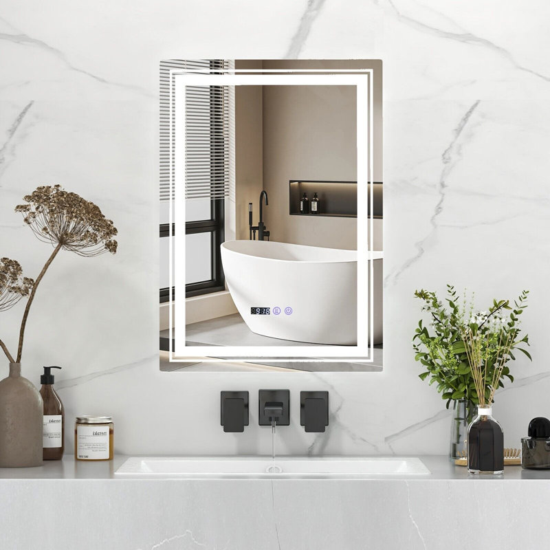 Isabella Metal Rectangle Wall Mirror