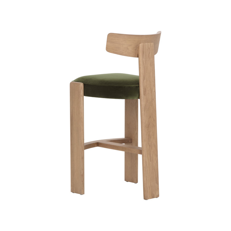 Horton Upholstered Stool with Solid Wood Frame
