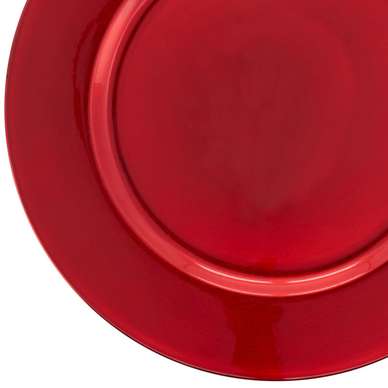 Ensemble de 4 assiettes en plastique rondes Erris, Noir