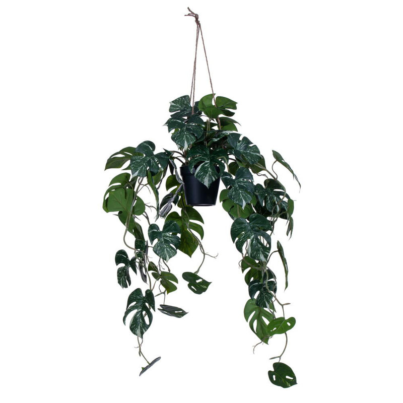 Faux Monstera Plant in Plastic Pot