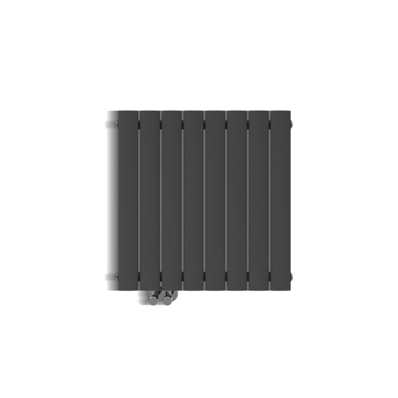 Reita Horizontal Designer Radiator, 63cm H x 61.6cm W x 5cm D, Grey
