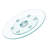 Lazy Susan-Double Layered Rotatable Tempered Glass Table Top