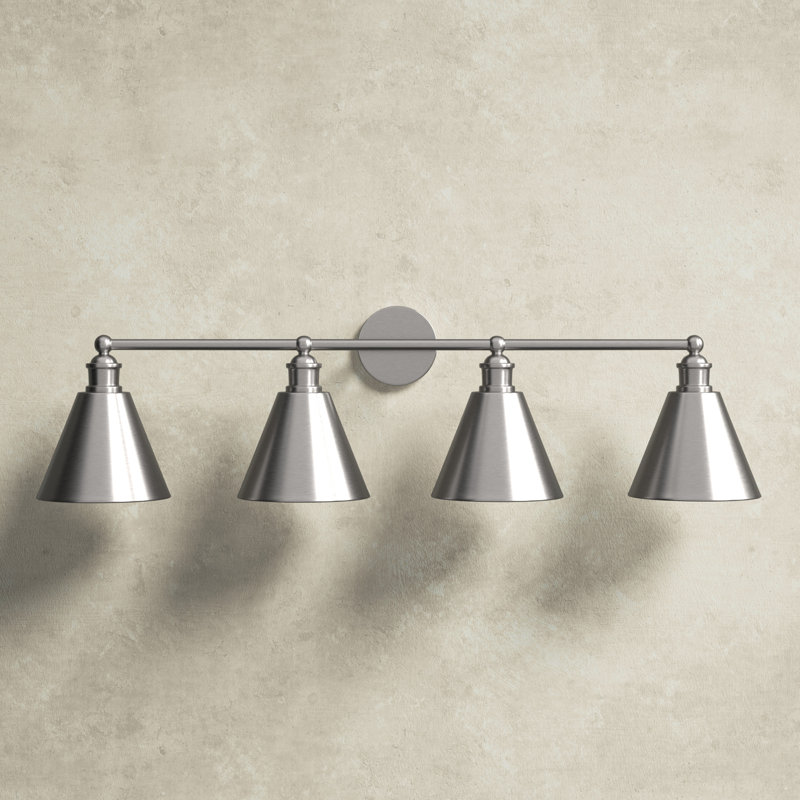 4 - Light Dimmable Vanity Light, Brushed Nickel