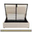 Lit plateforme tapissier avec système de rangement hydraulique-994794726-994794727