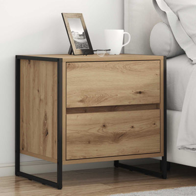 50cm W Manufactured Wood Bedside Table