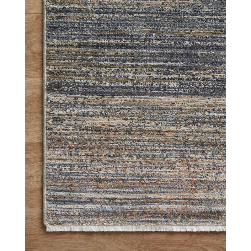 Machine Woven Polyester Area Rug in Gray, Rectangle 2'3" x 3'10"