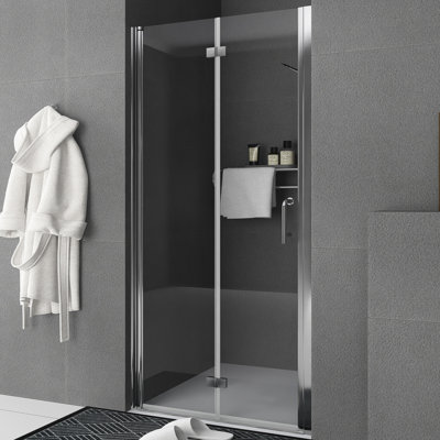 36 In. W X 72 In. H Bifold Framed Shower Door