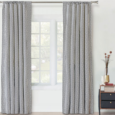 Bowie 100% Cotton Room Darkening Curtain Single Panel