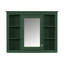 Armoire de rangement murale avec miroir, 6 tablettes ouvertes, panneau de fibres à densité moyenne durable, design moderne pour des salles de bain bien rangées et élégantes-1292380566