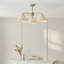 Linen Blend Semi Flush Mount
