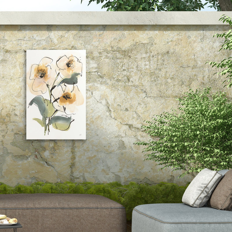 Toile d'extérieur «Chris Poppy I» de Chris Paschke, H 24 po x l 16 po
