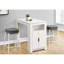 Petite table de salle à manger rectangulaire de 48 po de hauteur comptoir, en stratifié blanc avec rangement, table de hauteur élégante, esthétique moderne
