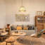 Luminaire suspendu en rotin 1 lumière Boho