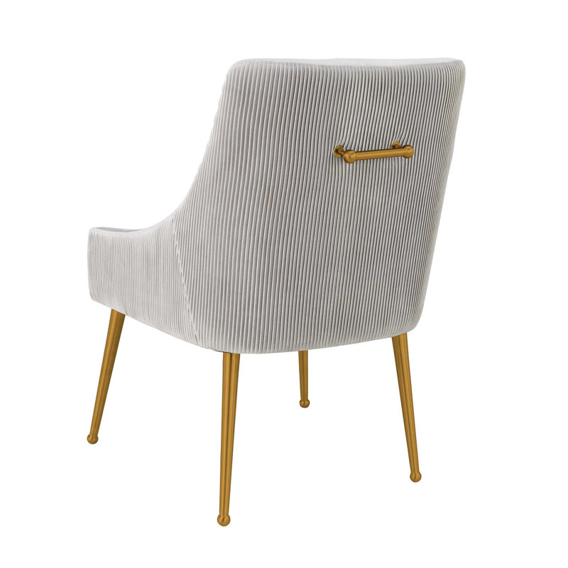 Chaise d'appoint Elijah, Gris clair