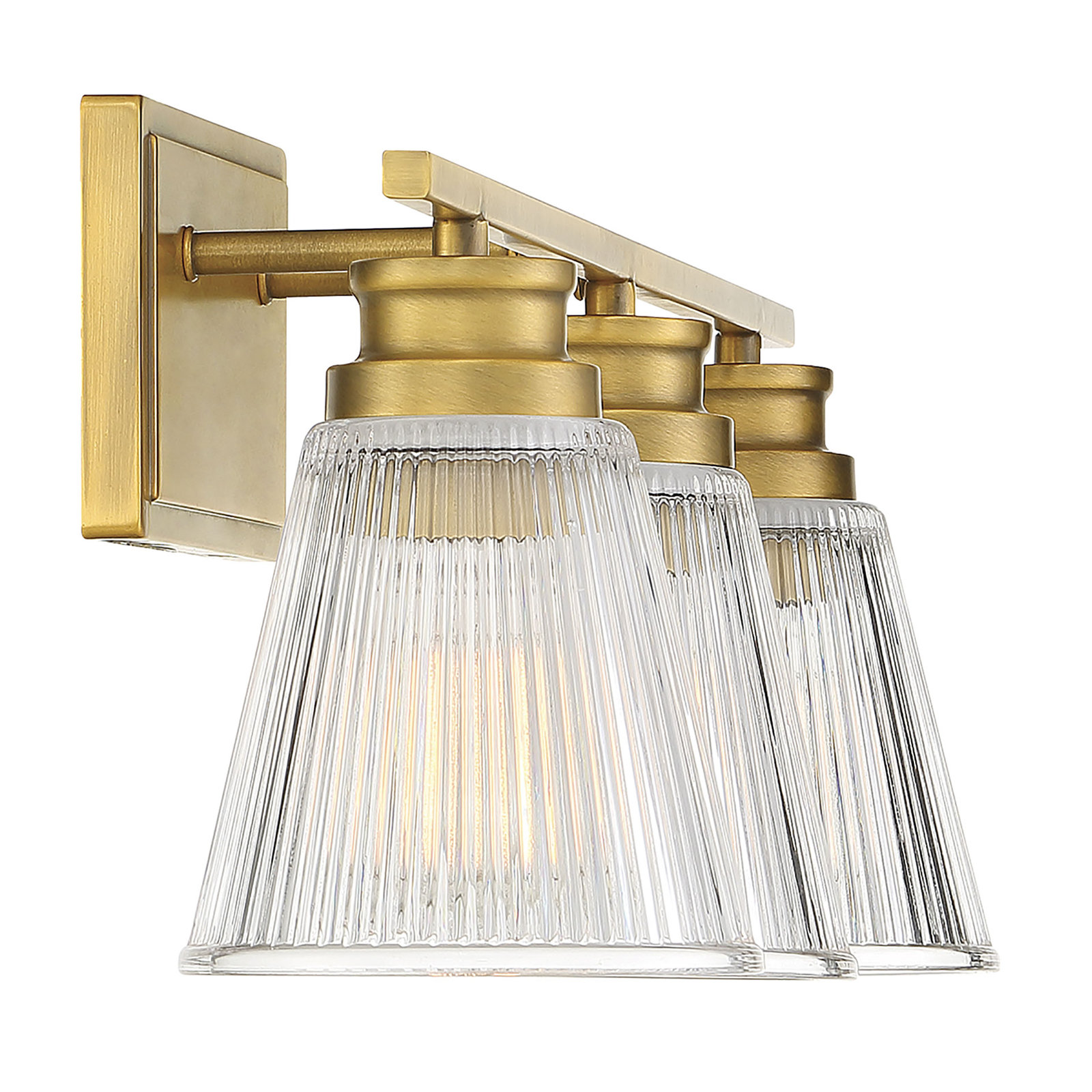 Odis 4 Light Dimmable Vanity Light, Natural Brass
