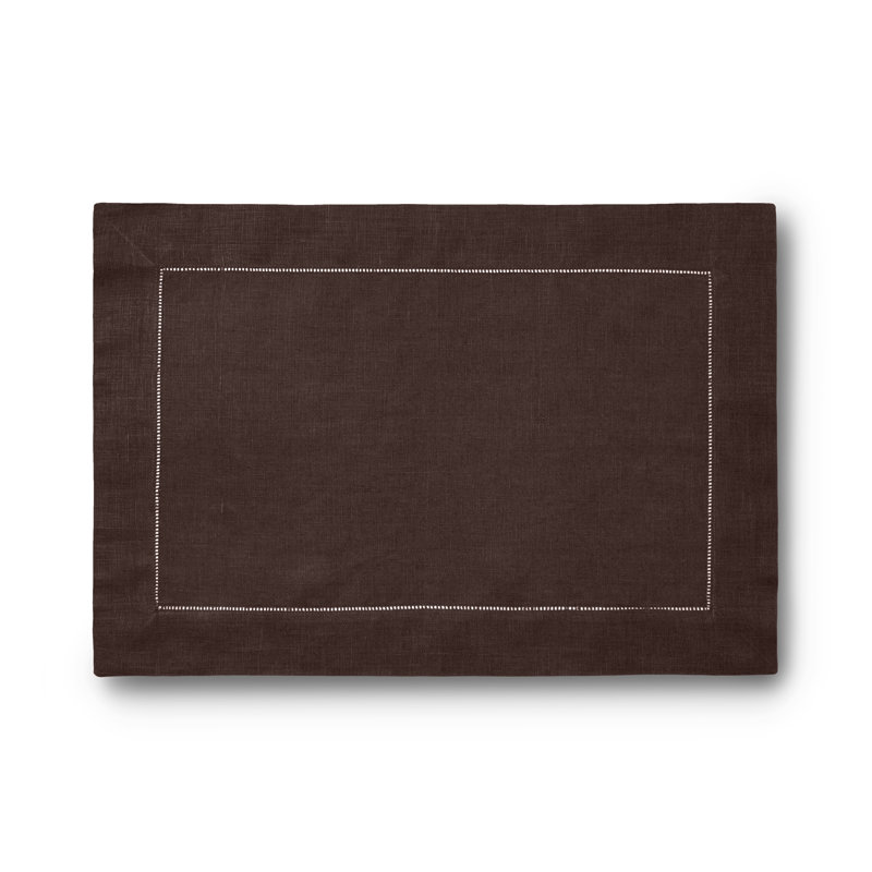 Festival Linen Rectangle Placemats, Coffee