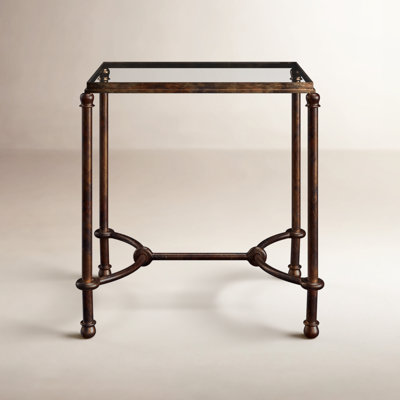 Helios Glass Top End Table
