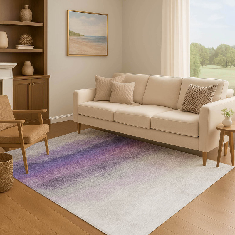 Premium Machine Washable Ariel Ombre Rug, Rectangle 10' x 14'