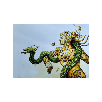Hiranyareta - A Warrior | Watercolor On Paper | By Prasad P Mahale