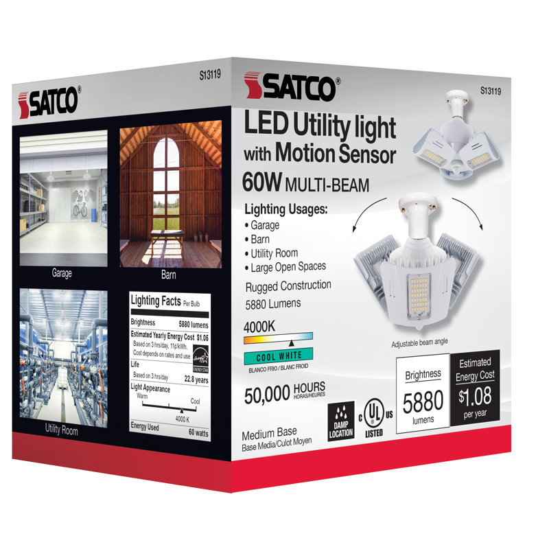 60 Watt White LED Bulb